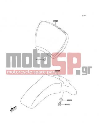 KAWASAKI - KDX50 2006 - Body Parts - Front Fender(s) - 92200-S174 - WASHER,FRONT FENDER