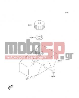 KAWASAKI - KDX50 2006 - Engine/Transmission - Oil Tank - 43049-S016 - PACKING,OIL TANK