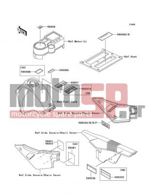 KAWASAKI - KLR650 2006 - Body Parts - Labels - 56037-1982 - LABEL-SPECIFICATION,TIRE&LOAD