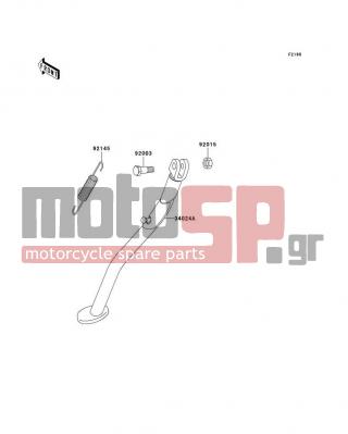 KAWASAKI - KLX250S 2006 -  - Stand(s) - 34024-1311-458 - STAND-SIDE,P.SILVER