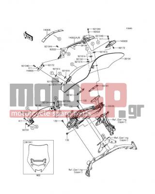 KAWASAKI - CONCOURS®14 ABS 2015 - Body Parts - Windshield - 16146-0773 - COVER-ASSY