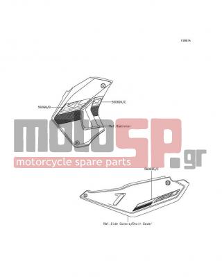 KAWASAKI - KLR™650 2015 - Body Parts - Decals(Graystone)(EFF) - 56069-7724 - PATTERN,SIDE COVER,LH