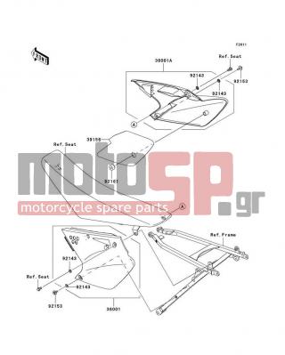 KAWASAKI - KX250F 2006 - Body Parts - Side Covers - 36001-0075-266 - COVER-SIDE,LH,S.WHITE