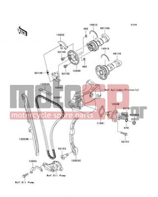 KAWASAKI - KX450F 2006 - Engine/Transmission - Camshaft(s)/Tensioner - 12053-0031 - GUIDE-CHAIN,CAM CHAIN STOPPER