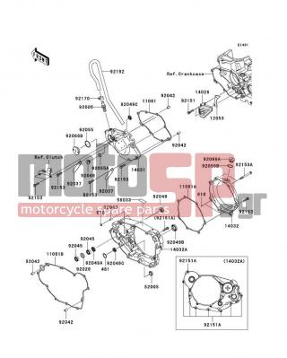 KAWASAKI - KX450F 2006 - Engine/Transmission - Engine Cover(s) - 14032-0062 - COVER-CLUTCH,INNER