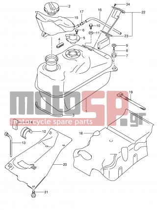 SUZUKI - AN400 (E2) Burgman 2001 - Body Parts - FUEL TANK (MODEL X/Y) - 09407-18402-000 - CLAMP
