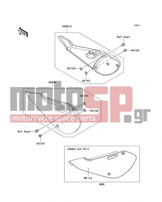 KAWASAKI - KX65 2006 - Body Parts - Side Covers