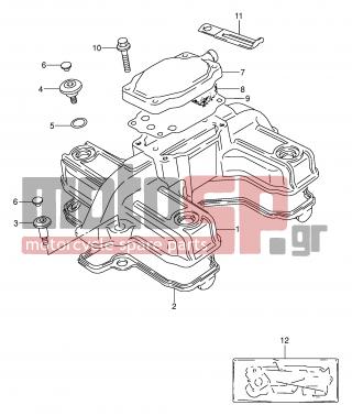 SUZUKI - GS500E (E2) 1994 - Engine/Transmission - CYLINDER HEAD COVER - 11171-01D02-000 - COVER, CYLINDER HEAD