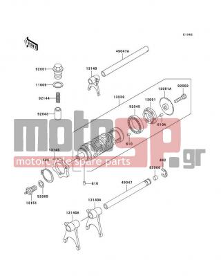 KAWASAKI - NINJA® 250R 2006 - Engine/Transmission - Gear Change Drum/Shift Fork(s)