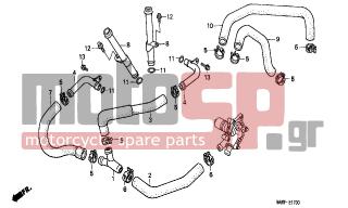 HONDA - XL600V (IT) TransAlp 1998 - Engine/Transmission - WATER PIPE - 19503-MM9-000 - PIPE COMP., WATER