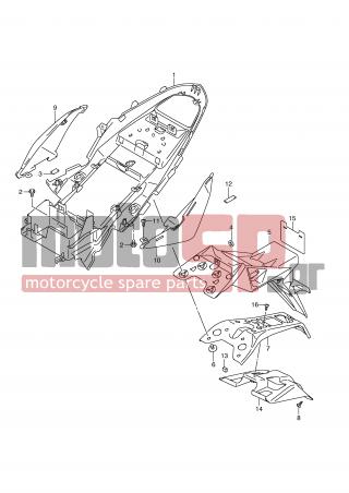 SUZUKI - GSR750 (E21) 2011 - Body Parts - REAR FENDER (GSR750L1 E24) - 03541-0616A-000 - SCREW