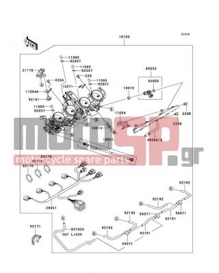 KAWASAKI - NINJA® ZX™-10R (EUROPEAN) 2006 - Κινητήρας/Κιβώτιο Ταχυτήτων - Throttle - 16073-1123 - INSULATOR,INJECTER