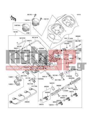KAWASAKI - NINJA® ZX™-12R (EUROPEAN) 2006 - Engine/Transmission - Throttle - 16163-0043 - THROTTLE-ASSY