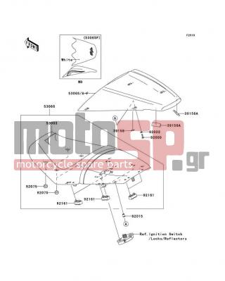 KAWASAKI - NINJA® ZX™-14 2006 - Body Parts - Seat - 53065-0012-234 - COVER SEAT,P.RED