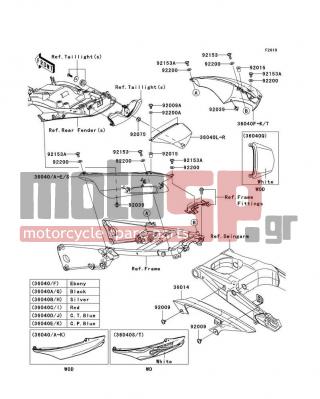 KAWASAKI - NINJA® ZX™-14 2006 - Body Parts - Side Covers/Chain Cover - 92015-1757 - NUT,WELL,5MM