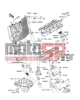 KAWASAKI - NINJA® ZX™-6R 2006 - Κινητήρας/Κιβώτιο Ταχυτήτων - Water Pipe - 92151-1133 - BOLT,6X12