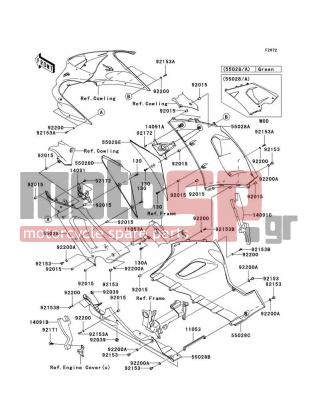 KAWASAKI - NINJA® ZX™-6RR 2006 - Body Parts - Cowling Lowers - 55028-0034 - COWLING,FR,RH