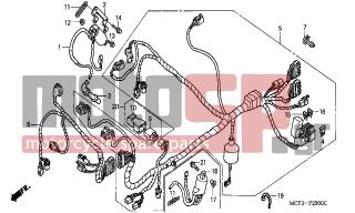 HONDA - VTR1000SP (ED) 2006 - Ηλεκτρικά - WIRE HARNESS (FRONT) - 30501-MCF-D31 - COIL, FR. IGNITION
