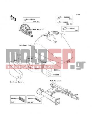 KAWASAKI - VULCAN 1500 CLASSIC 2006 - Body Parts - Labels - 56053-0101 - LABEL-SPECIFICATION,TIRE&LOAD