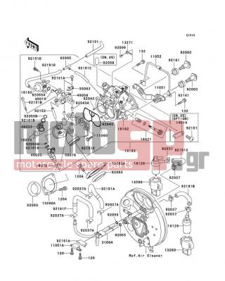 KAWASAKI - VULCAN 1500 CLASSIC 2006 - Engine/Transmission - Throttle - 92152-1206 - COLLAR,DELIVERY PIPE