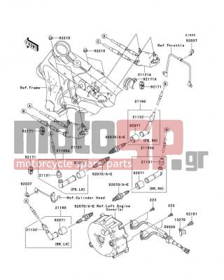KAWASAKI - VULCAN 1600 CLASSIC 2006 -  - Ignition System - 92171-0129 - CLAMP,HIGHTENSION CORD