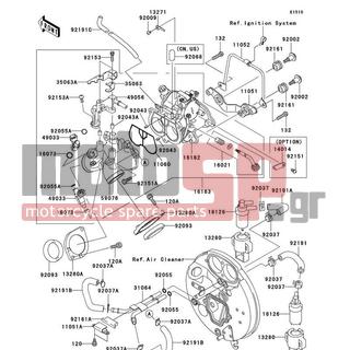 KAWASAKI - VULCAN 1600 CLASSIC 2006 - Engine/Transmission - Throttle - 11060-1928 - GASKET,THROTTLE BODY