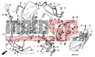 HONDA - CBF600SA (ED) ABS BCT 2009 - Body Parts - COWL - 64202-MER-920ZD - COWL SET, R. FR. (WL) *TYPE4*
