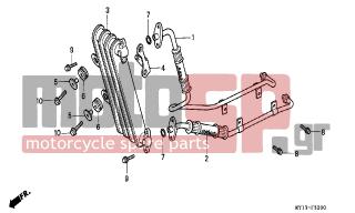 HONDA - XRV750 (ED) Africa Twin 2000 - Engine/Transmission - OIL COOLER - 50185-MY1-000 - STAY, OIL COOLER