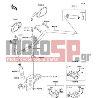 KAWASAKI - VULCAN 1600 NOMAD 2006 -  - Handlebar - 56001-1592 - MIRROR-ASSY,LH