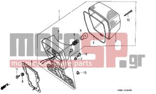 HONDA - C90 (GR) 1996 - Electrical - TAILLIGHT - 33721-GB4-680 - RUBBER, NUMBER BRACKET CUSHION