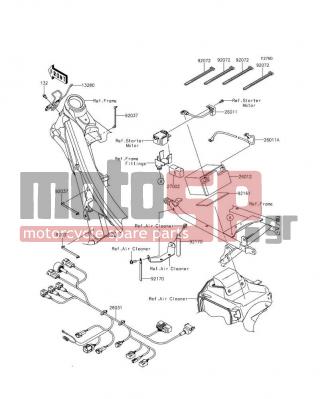 KAWASAKI - KLX450R (AUSTRALIAN) 2015 -  - Chassis Electrical Equipment - 13280-0214 - HOLDER,CONNECTOR&CABLE