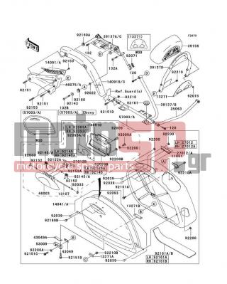 KAWASAKI - VULCAN 1600 NOMAD 2006 - Body Parts - Saddlebags - 39156-0095-MA - PAD,BACKREST,BLACK