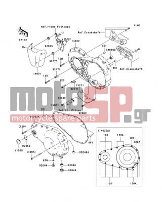 KAWASAKI - VULCAN 2000 (EUROPEAN) 2006 - Engine/Transmission - Left Engine Cover(s) - 14032-0073 - COVER-CLUTCH,OUTER