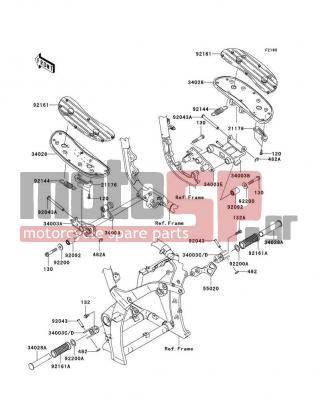 KAWASAKI - VULCAN 2000 CLASSIC 2006 -  - Footrests - 21176-0021 - SENSOR,BANK