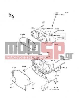 KAWASAKI - VULCAN 2000 CLASSIC 2006 - Engine/Transmission - Right Engine Cover(s) - 11061-0018 - GASKET,TRANSMISSION,OUTSIDE