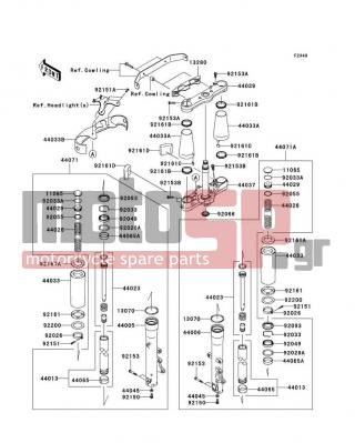 KAWASAKI - VULCAN 2000 CLASSIC LT 2006 -  - Front Fork - 44045-051 - GASKET,FORK CYLINDER BOLT