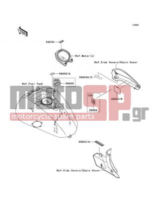 KAWASAKI - VULCAN 2000 CLASSIC LT 2006 - Body Parts - Labels - 56053-0111 - LABEL-SPECIFICATION,TIRE&LOAD