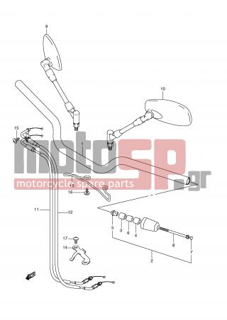 SUZUKI - GSX1300 BKing (E2)  2009 - Frame - HANDLEBAR (MODEL L0) - 03541-0620A-000 - SCREW, THROTTLE CABLE GUIDE