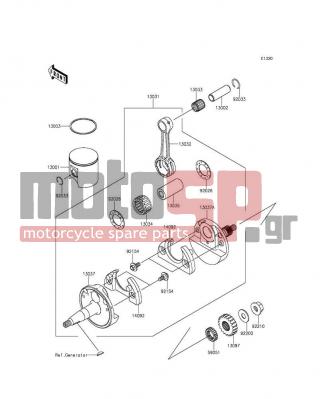 KAWASAKI - KX™100 2015 - Engine/Transmission - Crankshaft/Piston(s) - 13003-1274 - RING-PISTON TOP