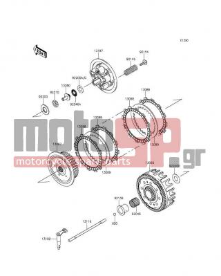 KAWASAKI - KX™250F 2015 - Engine/Transmission - Clutch - 92145-0351 - SPRING,K=10.7N/MM