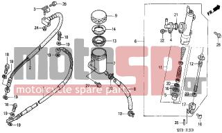 HONDA - XL1000V (ED) Varadero 2002 - Brakes - REAR BRAKE MASTER CYLINDER - 94201-20120- - PIN, SPLIT, 2.0X12