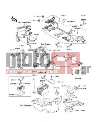 KAWASAKI - ZZR600 2006 -  - Chassis Electrical Equipment - 26021-1096 - JUNCTION BOX