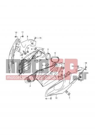 SUZUKI - GSX-R750 (E2) 2007 - Body Parts - INTAKE PIPE - 94433-01H00-000 - MOLDING, LH
