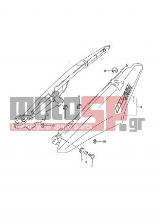 SUZUKI - DL650 (E2) V-Strom 2006 - Body Parts - SEAT TAIL COVER (MODEL K6) - 68161-27G00-CUF - EMBLEM, SEAT TAIL COVER