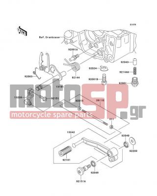 KAWASAKI - CANADA ONLY 2005 - Engine/Transmission - Gear Change Mechanism - 13242-1359 - LEVER-ASSY-CHANGE,PEDAL