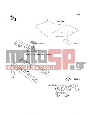 KAWASAKI - CANADA ONLY 2005 - Body Parts - Labels(H3-H5)(CN) - 56033-1171 - LABEL-MANUAL,CHAIN