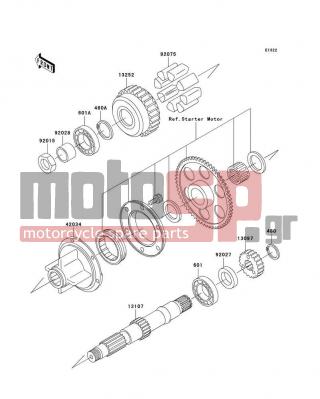 KAWASAKI - CANADA ONLY 2005 - Engine/Transmission - Secondary Shaft - 13097-1345 - GEAR,SECONDARY SHAFT,29T