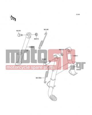 KAWASAKI - CANADA ONLY 2005 -  - Stand(s) - 92001-1214 - BOLT,CENTER STAND