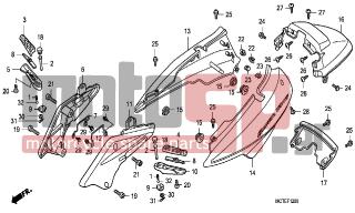 HONDA - FJS600A (ED) ABS Silver Wing 2007 - Body Parts - BODY COVER - 83600-MCT-L20ZA - COVER SET, RR. BODY (WL) *TYPE1*