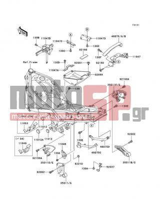 KAWASAKI - CANADA ONLY 2005 -  - Frame Fittings - 92210-0004 - NUT,FLANGED,8MM